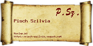 Pisch Szilvia névjegykártya
