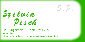 szilvia pisch business card